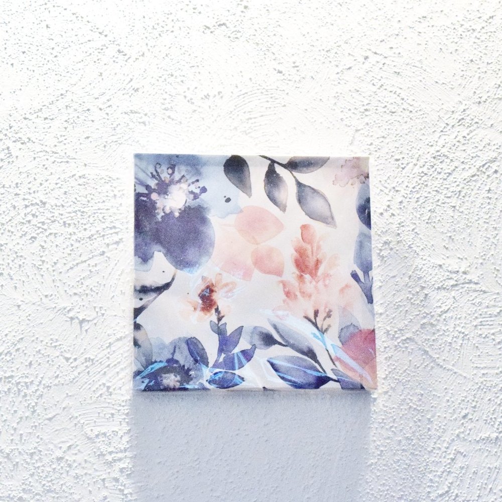 NEW Floral Watercolor Canvas Art Print | 8.5" x 8.5"